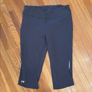 UNDER ARMOUR HEAT GEAR Charcoal Gray Women’s Sporty Athleisure Capri Crop Pants